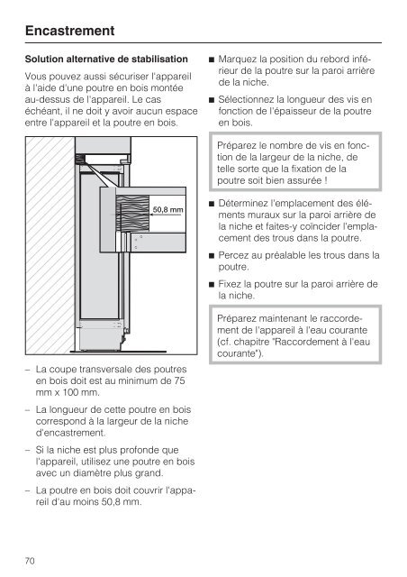 Miele KFN 29133 D edt/cs - Mode d'emploi et instructions de montage