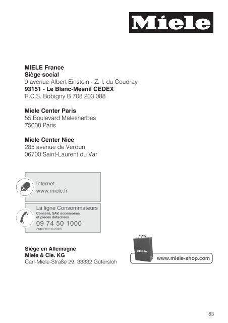 Miele KFN 29133 D edt/cs - Mode d'emploi et instructions de montage