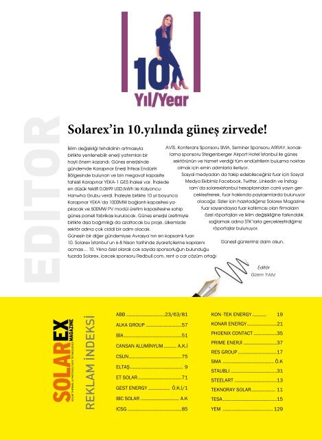 Solarex Magazine Mart - Nisan 2017 Sayısı 