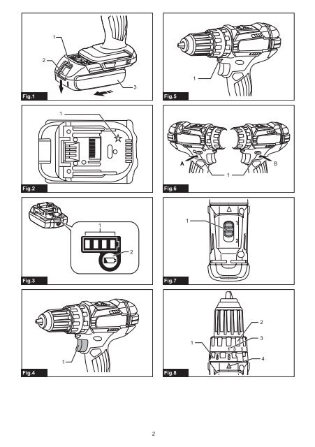 Makita Perceuse visseuse &agrave; percussion 18 V Li-Ion 5 Ah &Oslash; 13 mm (3 batteries) - DHP482RT3J - Notice