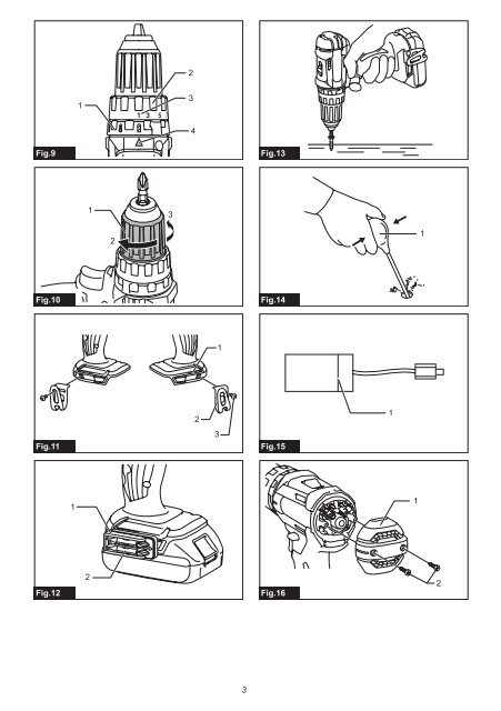 Makita Perceuse visseuse &agrave; percussion 18 V Li-Ion 5 Ah &Oslash; 13 mm (3 batteries) - DHP482RT3J - Notice