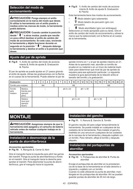 Makita Perceuse visseuse &agrave; percussion 18 V Li-Ion 5 Ah &Oslash; 13 mm (3 batteries) - DHP482RT3J - Notice