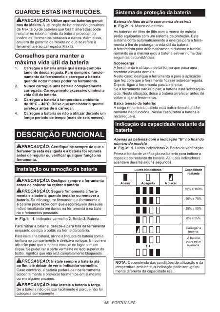 Makita Perceuse visseuse &agrave; percussion 18 V Li-Ion 5 Ah &Oslash; 13 mm (3 batteries) - DHP482RT3J - Notice