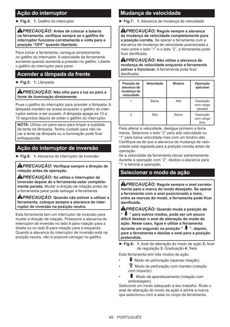 Makita Perceuse visseuse &agrave; percussion 18 V Li-Ion 5 Ah &Oslash; 13 mm (3 batteries) - DHP482RT3J - Notice