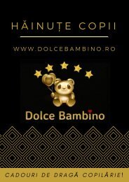 Catalog hăinuțe copii - Dolce Bambino