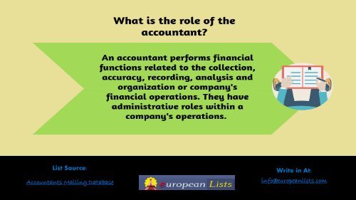 Enhance your marketing campaign with European accountants mailing list