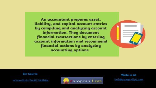 Enhance your marketing campaign with European accountants mailing list