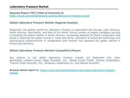 Laboratory Freezers Market, 2016–2024