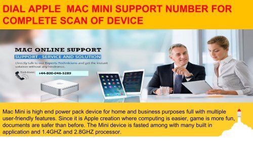 Applemactechnicalsupportnumber-mac-mini-support