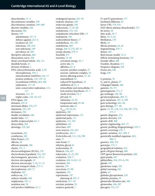 Cambridge International A Level Biology Revision Guide