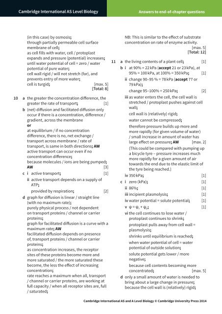 Cambridge International A Level Biology Revision Guide