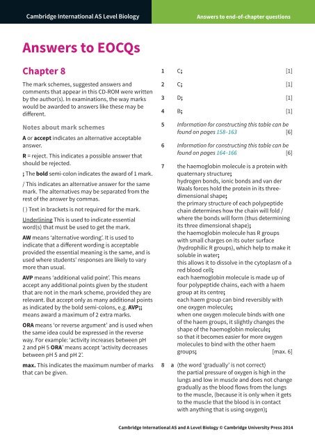 Cambridge International A Level Biology Revision Guide