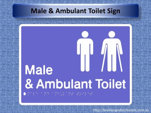 Male &amp; Ambulant Toilet Sign - Braille Sign Distributors