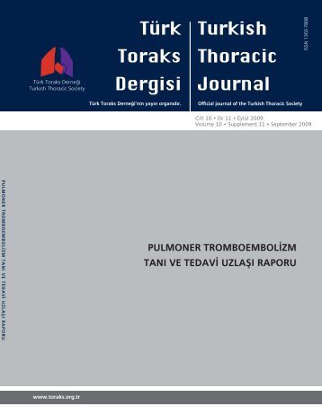 Pulmoner Tromboembolizm Tanı ve Tedavi Uzlaşı Raporu (2009)