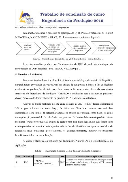 Estudo sobre o processo de desenvolvimento de produto (PDP) e classificação de modelos de referência