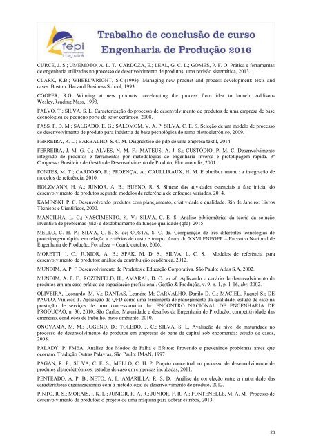 Estudo sobre o processo de desenvolvimento de produto (PDP) e classificação de modelos de referência