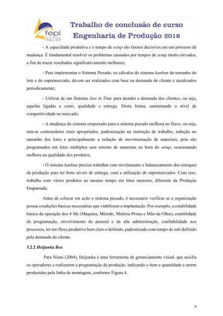 Importância do sistema de produção enxuta como ferramenta de gestão nas empresas