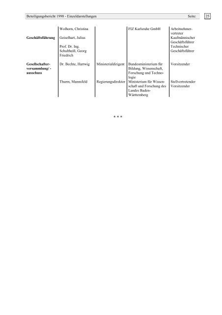 beteiligungsbericht 1 9 9 8 - Staatsministerium der Finanzen ...