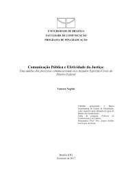 • Comunicação Pública e Efetividade da Justiça: uma análise dos processos comunicacionais nos Juizados Especiais Cíveis do Distrito Federal