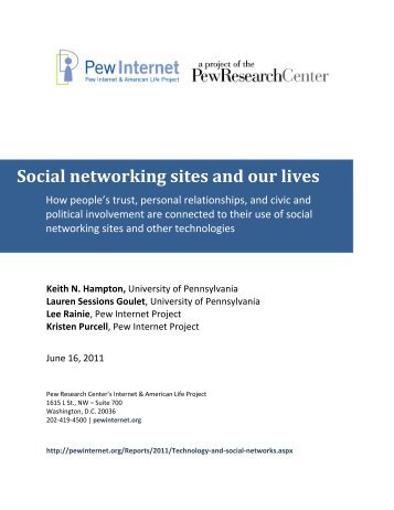 PIP - Social networking sites and our lives