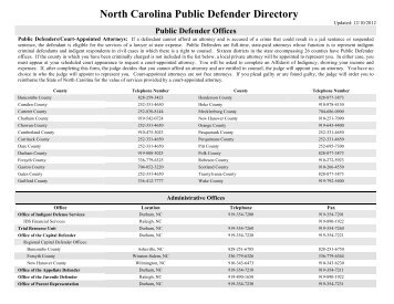 Public Defender Roster - Indigent Defense Services