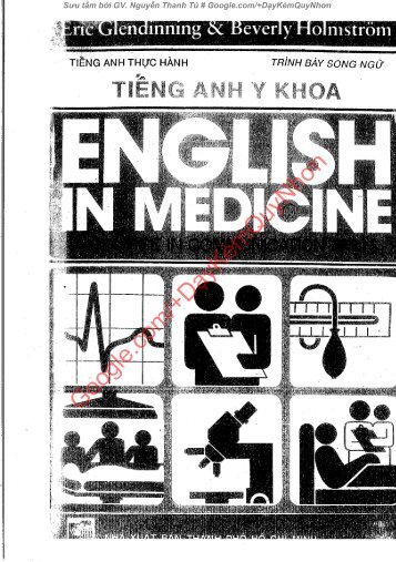 TIẾNG ANH Y KHOA ENGLISH IN MEDICINE TRÌNH BÀY SONG NGỮ ERIC H. GLENDINNING