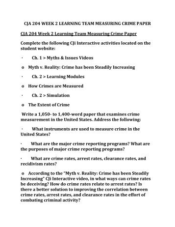 Essay on measuring crime