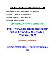 CJA 354 Week Four Worksheet NEW