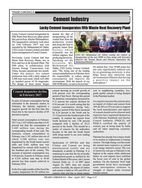 Trade Chronicle March - April 2017