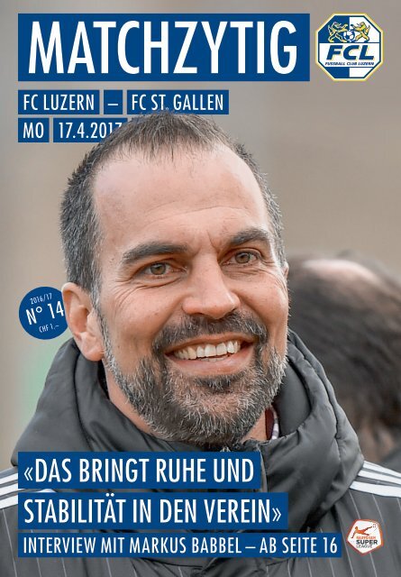 FC LUZERN MATCHZYTIG N°14 16/17 (RSL 28)