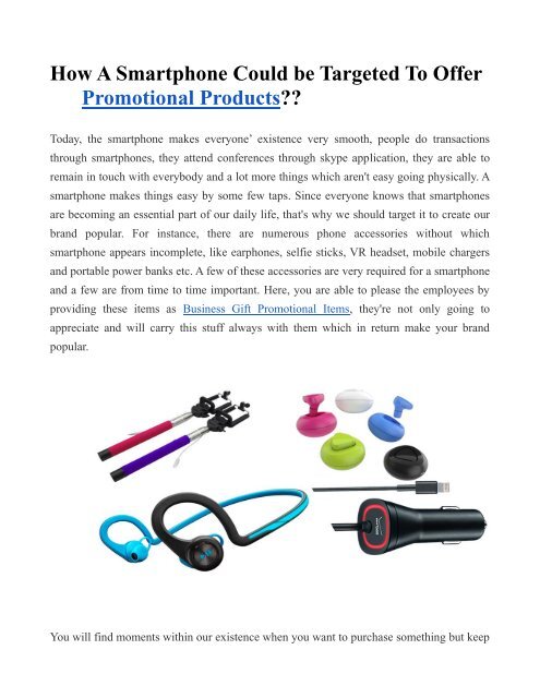 Promotional Products