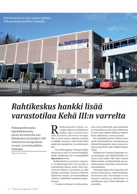 Kuljetus & Logistiikka 2 / 2017