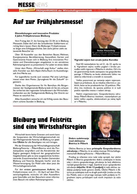 Frühjahrsmesse 2017 - Wirtschaftsgemeinschaft Bleiburg/Feistritz - Pliberg/Bistrica