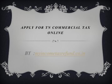 Apply For TN Commercial Tax Online