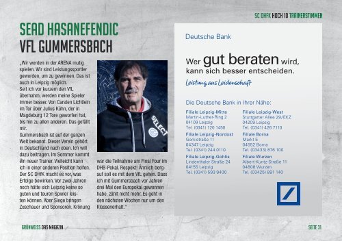 GRÜNWEISS – das Magazin der DHfK-Handballer – Heft 14 – Saison 2016/17