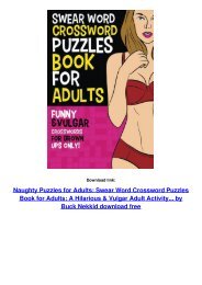 Naughty Puzzles for Adults: Swear Word Crossword Puzzles Book for Adults: A Hilarious & Vulgar Adult Activity...