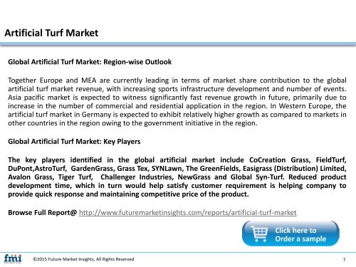 Artificial Turf Market : Key Players, Growth, Analysis, 2016 - 2026