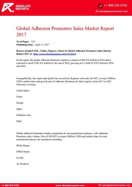 10726614-Global-Adhesion-Promoters-Sales-Market-Report-2017