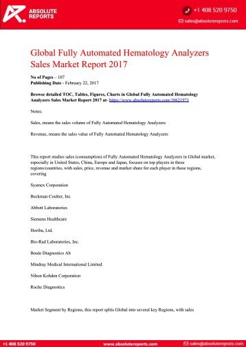 10621971-Global-Fully-Automated-Hematology-Analyzers-Sales-Market-Report-2017