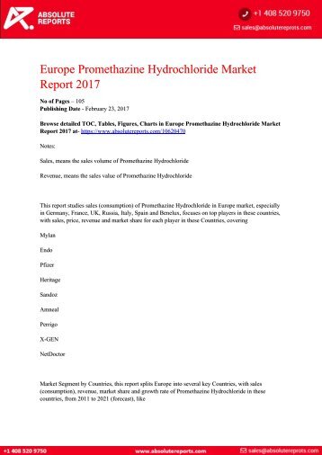 10620470-Europe-Promethazine-Hydrochloride-Market-Report-2017