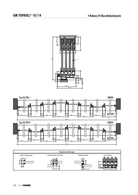 Schiebesysteme für Balkon- und Loggiaverglasungen - Produktkatalog