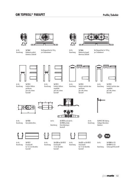 Schiebesysteme für Balkon- und Loggiaverglasungen - Produktkatalog