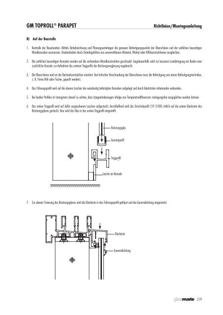 Schiebesysteme für Balkon- und Loggiaverglasungen - Produktkatalog