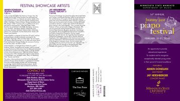 FestivaL sHoWCase artists - Minnesota State University, Mankato