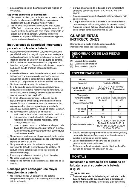 Makita GIACCA VENTILATA A BATTERIA (M / L / XL) POLYESTERE - DFJ201Z - Manuale Istruzioni