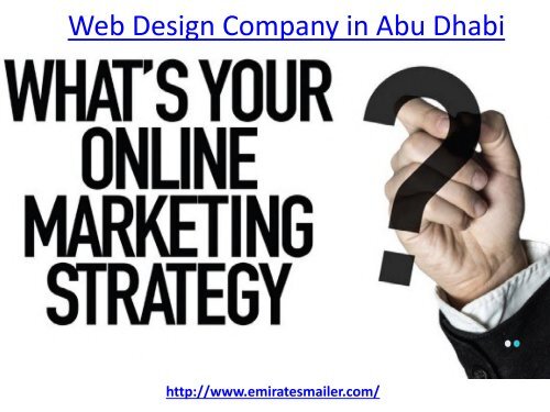 How to get the best web design company in abu dhabi