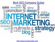 How to get the best seo company Dubai