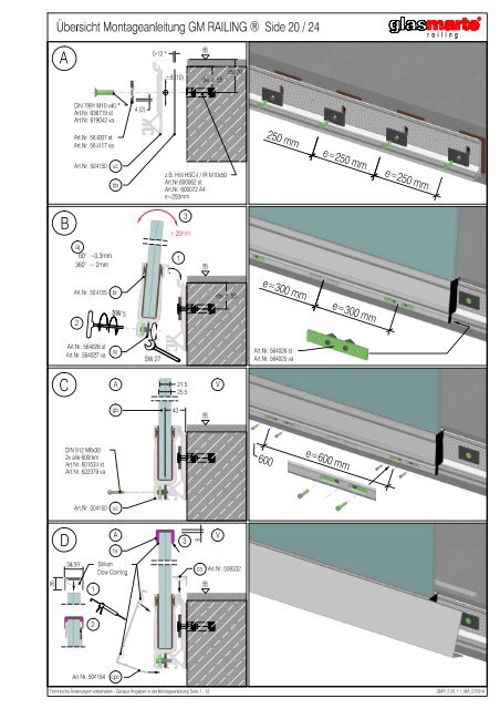 GM RAILING SIDE 20/24 - Montageanleitung