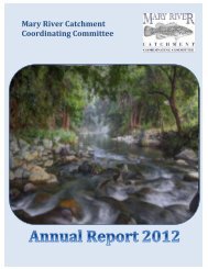 Annual Report 2012 Pdf Mary River Catchment Coordinating