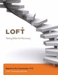 Taking Risks for Recovery - LOFT Community Services